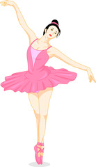 Fototapeta na wymiar beautiful ballet dancer