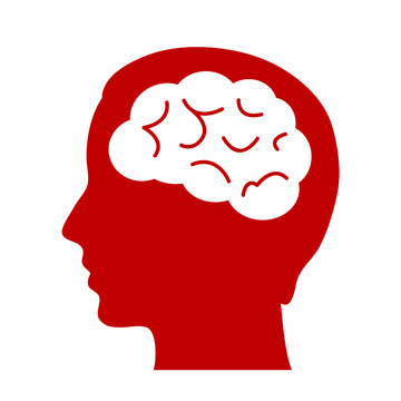 Human brain head icon
