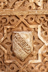 Wall detail in the Alhambra Palace, Granada.