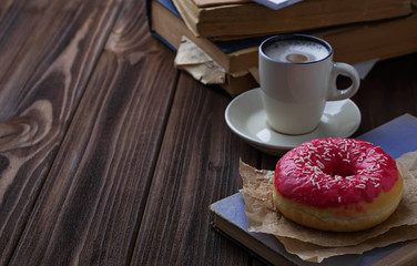 Donut and cup of coffee