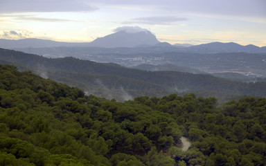 Montserrat at the horizon