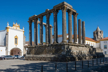 Roman temple of Diana goddes in Evora