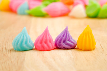 Aalaw thai candy dessert with filter effect retro vintage style