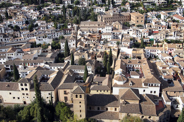 Fototapeta na wymiar View over Granada and the Albaicin