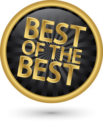 Best of the best golden label, vector illustration