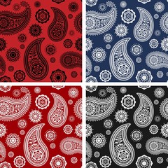 Paisley Seamless Vector Pattern Background