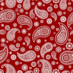 Paisley Seamless Vector Pattern Background - 101456111