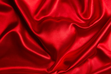 Valentines Day Background, Valentine Heart Red Silk