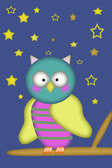 Schlaf schön kleine Eule