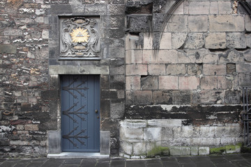 Mauer Tür Eingang Mittelalter Gebäude