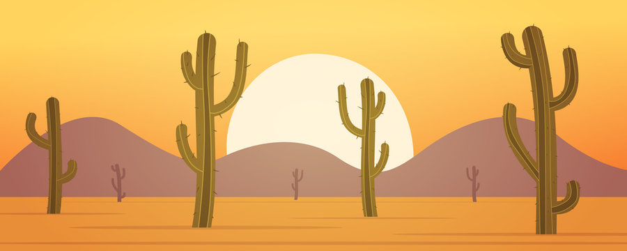 Cartoon Desert Banner