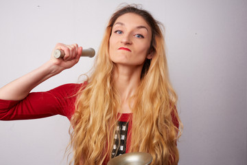 Fototapeta premium woman angry and threatens