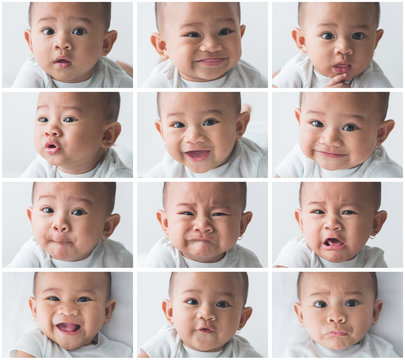 baby expression collage