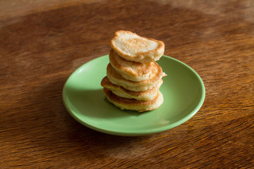 Stack of olady - traditional ukrainian pancakes.