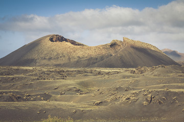 Fototapeta na wymiar National Park Timanfaya on the island of Lanzarote, Canary Islan