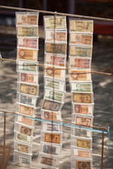 old and new kyat banknotes.