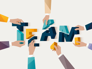 Teamwork concept. Typographic poster.