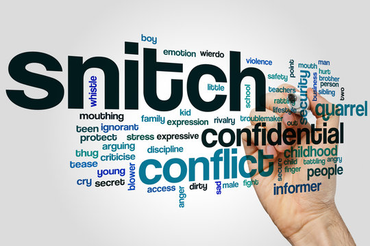 Snitch word cloud concept