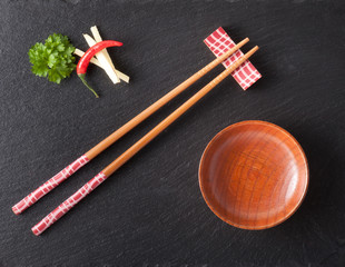 Two chopsticks , background for menu