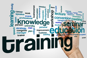 Training word cloud concept