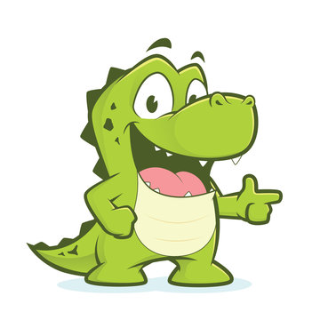 Crocodile or alligator pointing