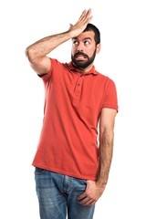Fototapeta premium Handsome man having doubts