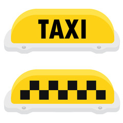 Yellow taxi sign seet