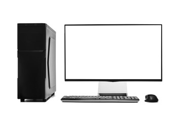 Desktop computer isolated.