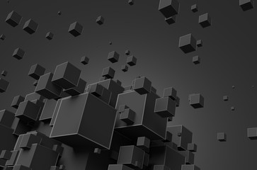 Abstract 3D Rendering of Chaotic Cubes.