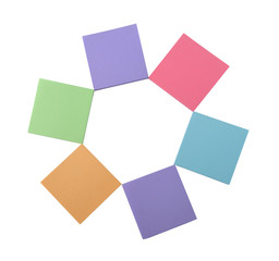 Sticky note on white background