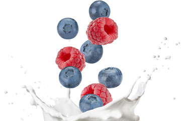 Milk Splash With Berries