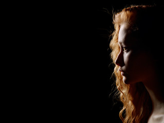 young pensive woman