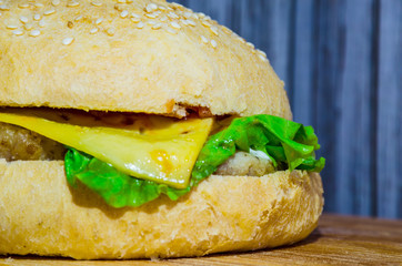 Homemade ukrainian burger