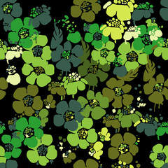 Seamless pattern with flowers