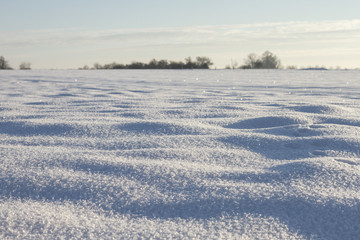 Fototapeta na wymiar snow in the countryside