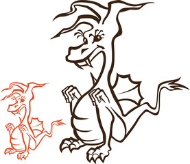 Dragon Cartoon Style / Cute Dragon