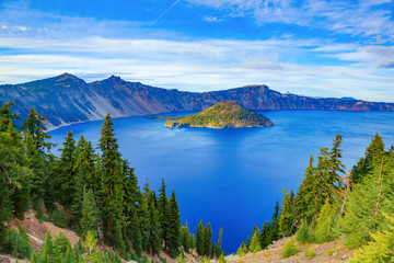 Crater lake view - Powered by Adobe