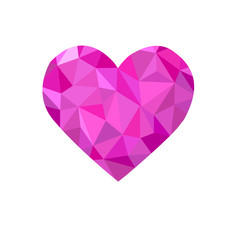 Triangular vector heart shape