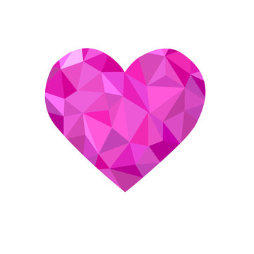 Triangular Vector Heart Shape