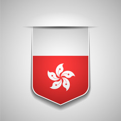 Hong Kong flag shield