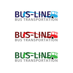 Set of logos for bus transportation
