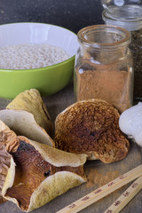 Mushrooms and spices