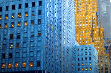 Fototapety  Detal nowoczesnych biurowców w Nowym Jorku
