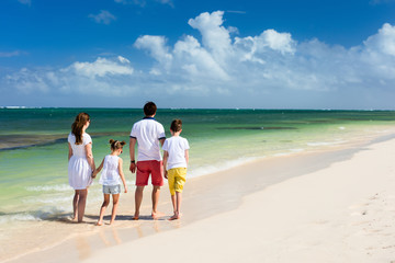 Family at beach