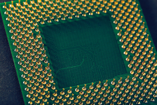 Computer processor, close up