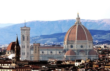 Fototapeta na wymiar FLORENCE the dome called Cupola del Brunelleschi