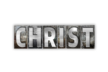 Christ Concept Isolated Metal Letterpress Type