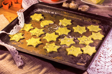 Obraz na płótnie Canvas cooking cookies
