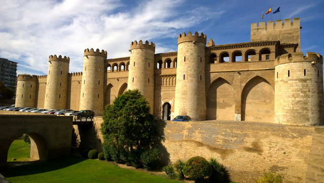Aljaferia Palace in Zaragoza, Spain
