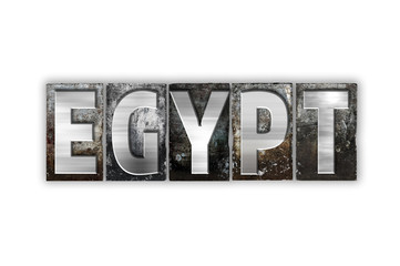Egypt Concept Isolated Metal Letterpress Type